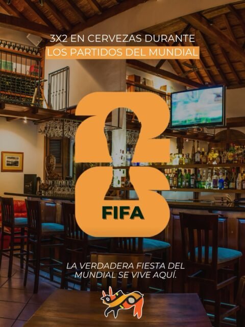 ¡Que ruede el balón y empiece la celebración! 🍻⚽

Vive toda la emoción del Mundial con nosotros y aprovecha nuestro 3x2 en cervezas durante cada partido. Reúne a tus amigos, disfruta del mejor ambiente y apoya a tu selección favorita mientras brindas por cada gol.

¡Te esperamos para vivir cada minuto de esta pasión mundialista! 🌎⚽🍻