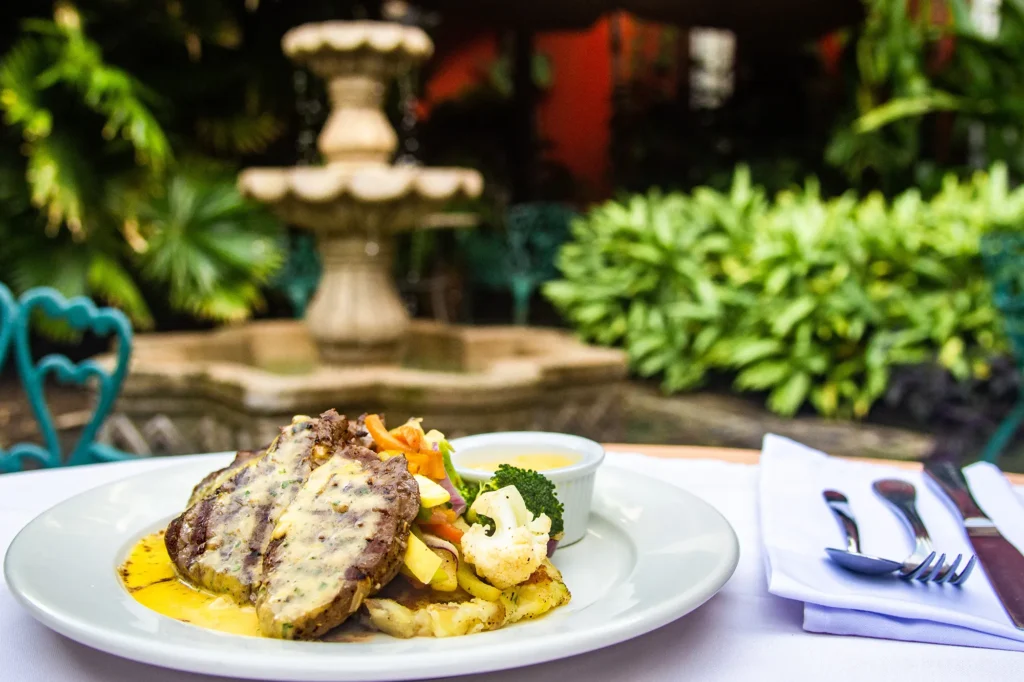Signature dish at Bistro Estrada in Granada, Nicaragua