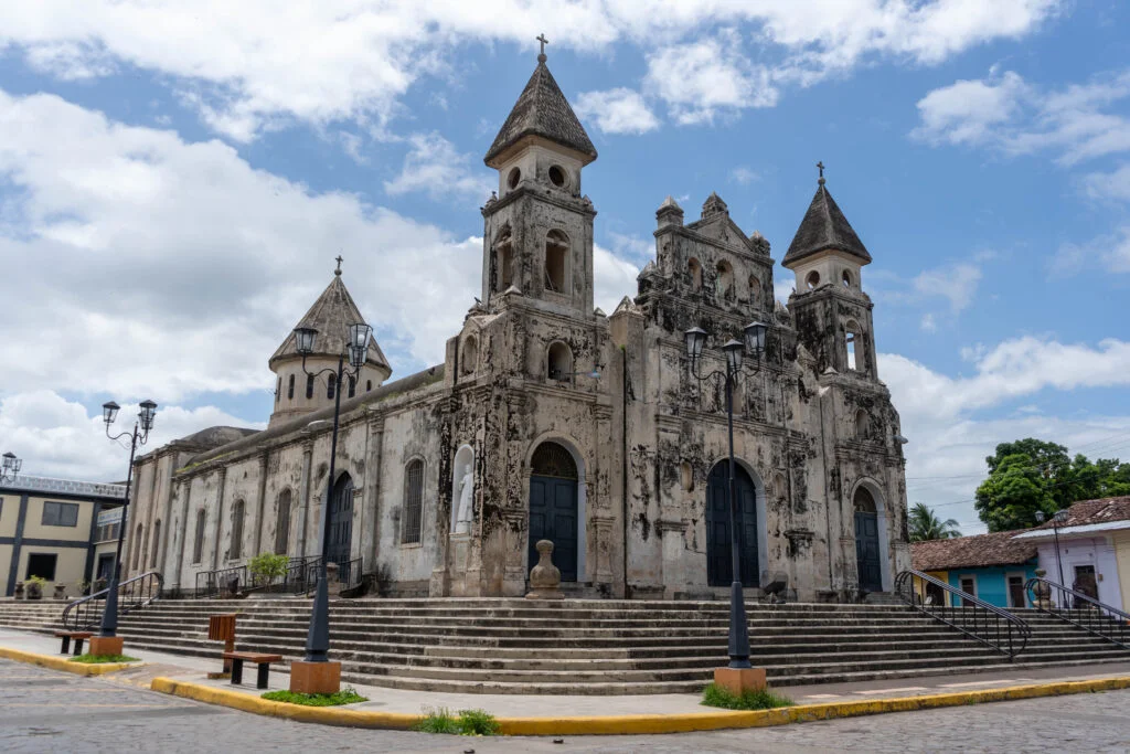 Historic church and colonial architecture in Granada, Nicaragua