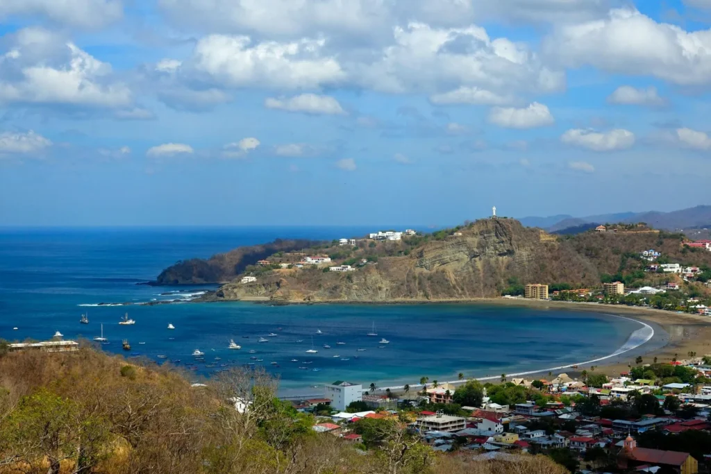 Panoramic view of San Juan del Sur bay in Nicaragua